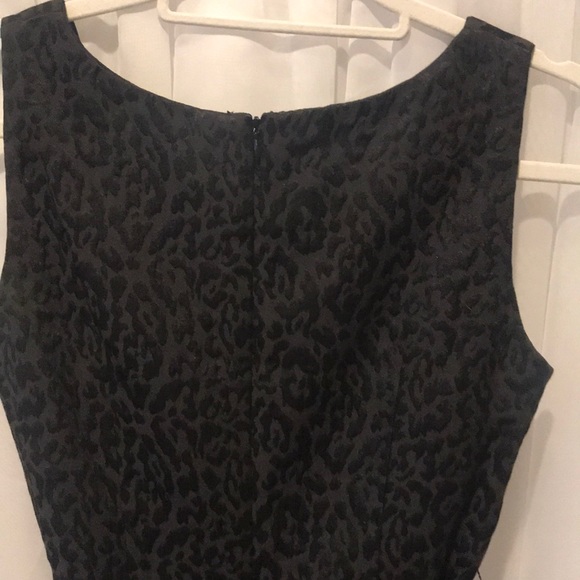 Worthington Little Black Animal Print Dress Size 6 - Picture 7 of 9